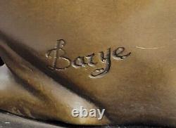 Signed Italian Greyhound Bronze Sculpture Deco Marble Figurine Base