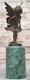 Signed Milo, Butterfly Angel Bronze Sculpture, Handmade Marble Statue