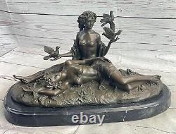 Signed Milo Lesbian Couple Abstract Modern Art Marble Bronze Sculpture