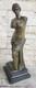Signed Moreau Venus De Milo Female Figure Bronze Sculpture On Marble Base