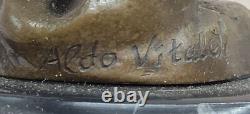Signed Original Aldo Vitaleh Gypsy Dancer Bronze Sculpture Marble Base Figure
