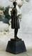 Signed Original Bronze Sculpture Statue Mom Housewife Marble Art Gift Deal