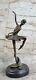 Signed Original First Ballerina Dancer Bronze Sculpture Marble Statue