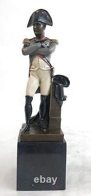 Signed Original French Emperor Napoleon Bronze Statue Art Deco Marble Figurine
