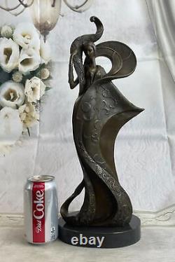 Signed Original Kassin A Tribute to Erte Bronze Sculpture Marble Decor