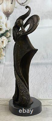 Signed Original Kassin A Tribute to Erte Bronze Sculpture Marble Decor