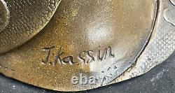 Signed Original Kassin A Tribute to Erte Bronze Sculpture Marble Decor