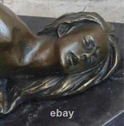 Signed Original Mavchi Naughty Nude Bronze Sculpture Marble Statue Figure Nr