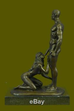 Signed Original Mavchi Oral Pleasure Masterpiece Bronze Sculpture Marble Statue