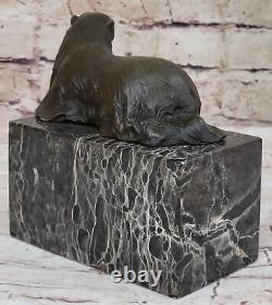 Signed Original Milo Bronze Sculpture Detail Figurine Marble Art Gift