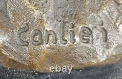 Signed Original RAM Mascot Bronze Head Sculpture on Marble Base Statue Figurine