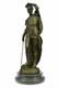 Signed Pizarro Roman Legion Soldier Bronze Sculpture On Marble Base Figurine Statue