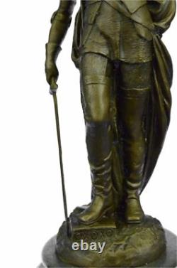 Signed Pizarro Roman Legion Soldier Bronze Sculpture on Marble Base Figurine Statue