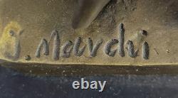 Signed Preiss Special Patina Girl in Bondage Bronze Sculpture Marble Statue