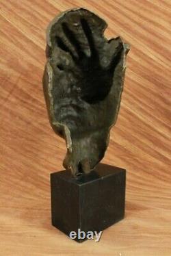 Signed Salvador Dali Shame Title On Me Bronze Sculpture Abstract Marble Figure