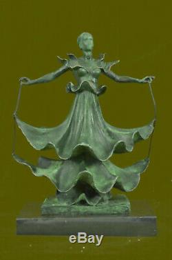 Signed Salvador Dali Title Dalinian Dancer Abstract Marble Bronze Sculpture Deal