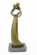 Signed Valentin Jour Couple Bronze Sculpture Statue On Marble Base Cast Iron Gift