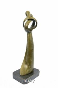 Signed Valentin Jour Couple Bronze Sculpture Statue on Marble Base Cast Iron Gift