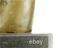 Signed Valentin Jour Couple Bronze Sculpture Statue on Marble Base Cast Iron Gift
