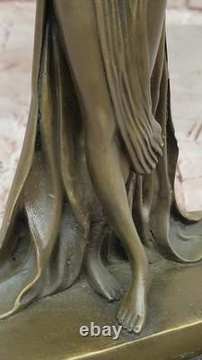 Signed by D. H. Chiparus, Art Deco Bronze Dancer Sculpture, Nouveau Marble No.