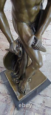 Signed by Pierre Romain: Bronze Soldier Legion Marble Base Sculpture Figurine Statue