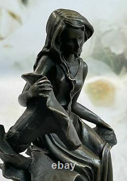 Signedmavchidaydream Daughter Bronze Sculpture Art Deco New Marble Figurine