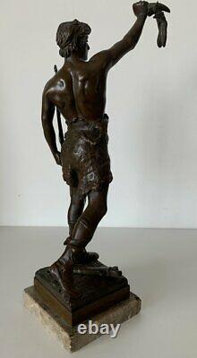 The Winner, Bronze Sculpture Eugene Marioton