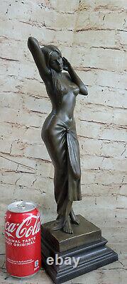 True Sign Aldo Vitaleh 1920 Style Bronze Model Marble Statue Gift
