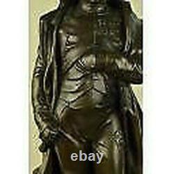Vintage Rare Bronze Signed Napoleon Bonaparte Bust Statue Sculpture Marble Background