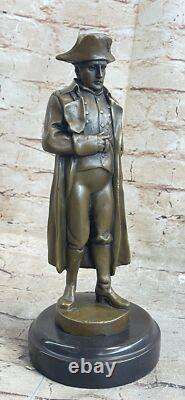 Vintage Rare Signed Bronze Napoleon Bonaparte Bust Statue Sculpture Marble Base
