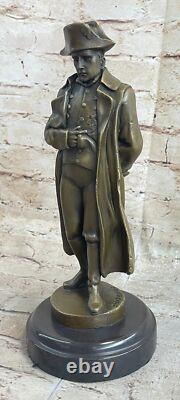 Vintage Rare Signed Bronze Napoleon Bonaparte Bust Statue Sculpture Marble Base