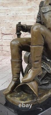 Vintage Rare Signed Bronze Napoleon Bonaparte Bust Statue Sculpture Marble Base