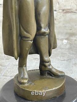 Vintage Rare Signed Bronze Napoleon Bonaparte Bust Statue Sculpture Marble Base