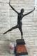 Vintage Sculpture Very Large Marble And Bronze Statue Chiparus Style Signed