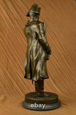 Vintage Signed Bronze Bust Of Napoleon Bonaparte Statue Sculpture Marble Base Deal