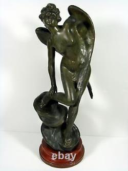 XX° WINGED DISABLED VICTORY patinated bronze red marble Julien Caussé 11 KG