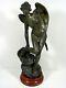 Xx° Winged Disabled Victory Patinated Bronze Red Marble Julien Caussé 11 Kg