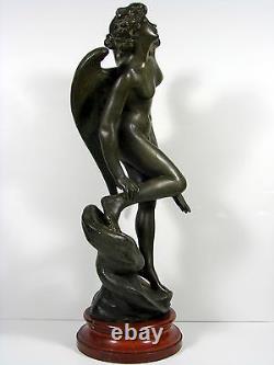 XX° WINGED DISABLED VICTORY patinated bronze red marble Julien Caussé 11 KG