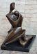 100% Véritable Artisanal Bronze Signée Thomas Couple Marbre Sculpture Figurine