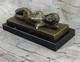 12 Art D&eacute;co Nu Nue Femelle Figurine Bronze Statue Sculpture Sign&eacute;e Marbre Base