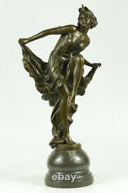 20 Classique Danseuse Signe Bronze Statue Art Déco Nouveau Marbre Fonte