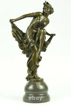 20 Classique Danseuse Signe Bronze Statue Art Déco Nouveau Marbre Fonte