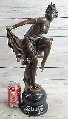 21 Classique Danseuse Signe Bronze Figurine Statue Art Déco Nouveau Marbre