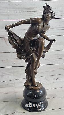 21 Classique Danseuse Signe Bronze Figurine Statue Art Déco Nouveau Marbre