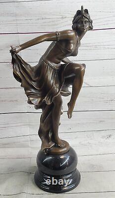 21 Classique Danseuse Signe Bronze Statue Art Déco Nouveau Marbre Ouvre