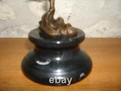 Aldo VITALEH, Bronze sur Marbre figurant la DANSEUSE AUX COLOMBES signé, TBE