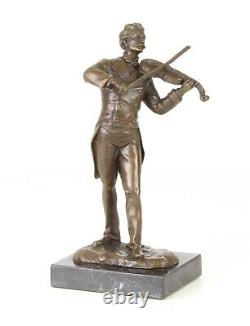 Antique Sculpture En Bronze De Johann Strauss Sur Un Marbre Noir Signée