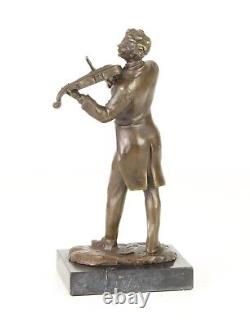 Antique Sculpture En Bronze De Johann Strauss Sur Un Marbre Noir Signée