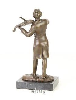 Antique Sculpture En Bronze De Johann Strauss Sur Un Marbre Noir Signée