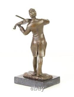 Antique Sculpture En Bronze De Johann Strauss Sur Un Marbre Noir Signée